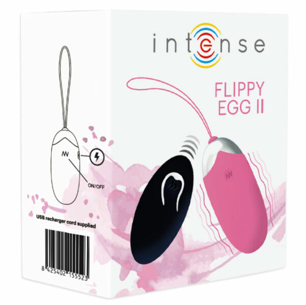 INTENSE -  Ovetto vibrante FLIPPY II ricaricabile remoto ROSA - immagine 2
