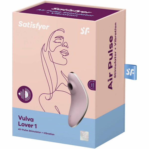 SATISFYER - VULVA LOVER 1 STIMOLATORE E VIBRATORE A IMPULSI D'ARIA VIOLA - immagine 4