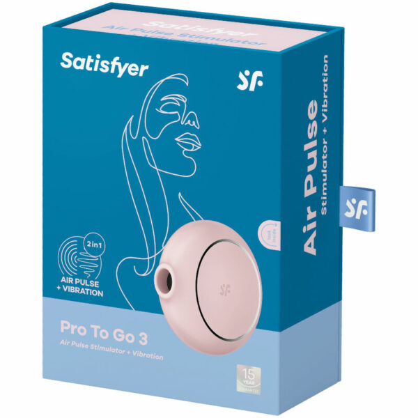 SATISFYER - STIMOLATORE E VIBRATORE A DOPPIO PRO TO GO 3 ROSA - immagine 3