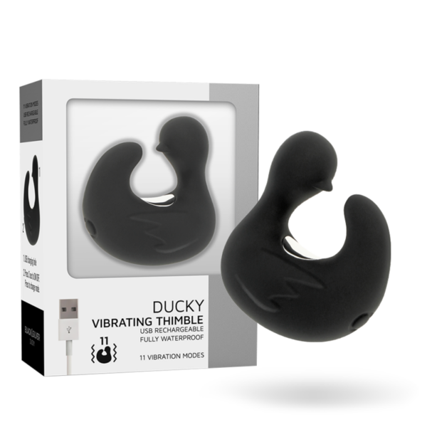BLACK&SILVER - DUCKYMANIA DITALE RICARICABILE STIMOLANTE D'ANATRA IN SILICONE - immagine 3