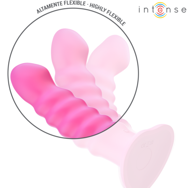 INTENSE - CINDY VIBRATORE TAGLIA L DESIGN A SPIRALE 10 VIBRAZIONI TELECOMANDO ROSA - immagine 4