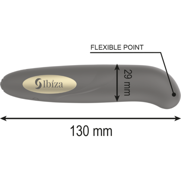IBIZA - STIMOLATORE CLITORIDE CARICATORE USB 10 MODALIT VIBRAZIONE DORATO 13 X 2,9 - immagine 2