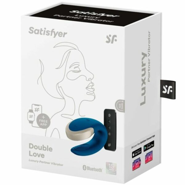 SATISFYER - VIBRATORE DOUBLE LOVE PARTNER DI LUSSO BLU - immagine 3