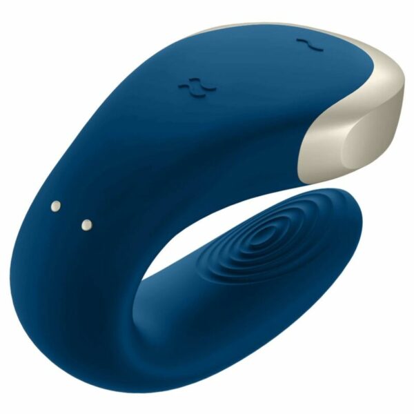 SATISFYER - VIBRATORE DOUBLE LOVE PARTNER DI LUSSO BLU - immagine 2