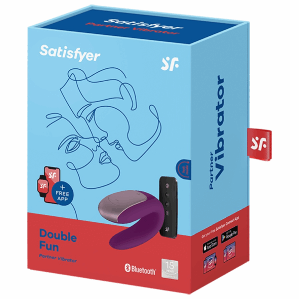 SATISFYER - VIBRATORE DOPPIO PARTNER DIVERTENTE VIOLA - immagine 5