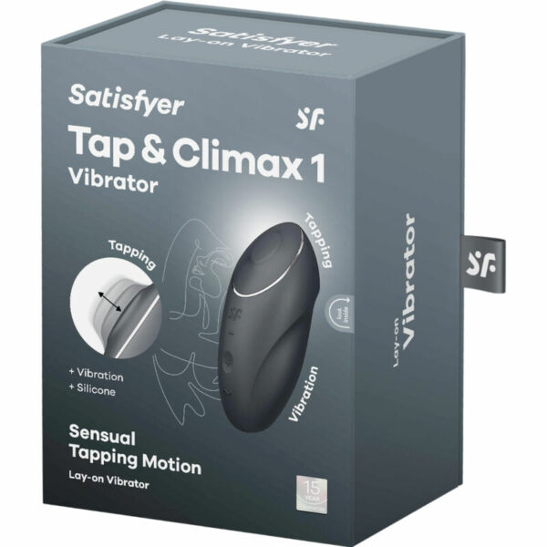 SATISFYER - TAP & CLIMAX 1 VIBRATORE LAY-ON NERO - immagine 4
