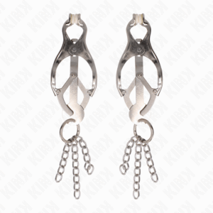 KINK - PINZE PER CAPEZZOLI TRIFOGLIO GIAPPONESE CON CATENINE ARGENTO