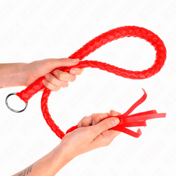 KINK - FRUSTA SERPENTE CON ANELLO MANO ROSSO 65 CM - immagine 2