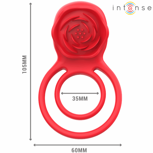 INTENSE - GAIL STIMOLATORE ROSE 10 VIBRAZIONI ROSSO TELECOMANDO - immagine 3
