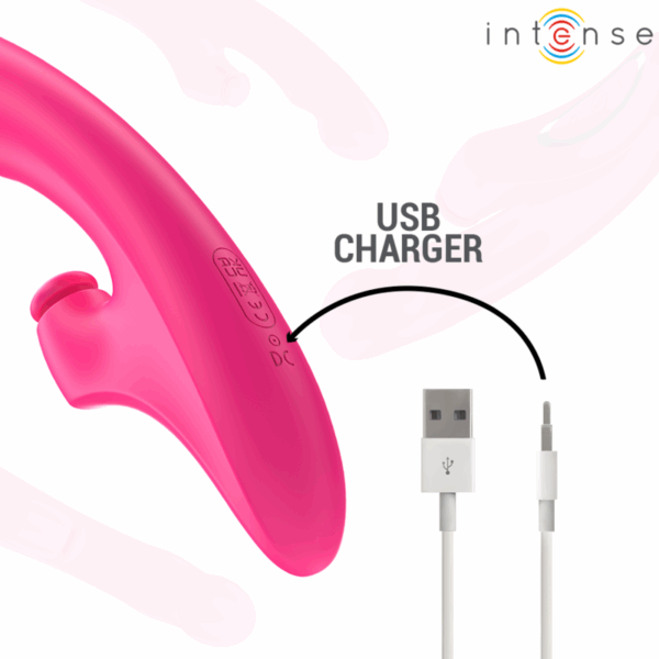 INTENSE - EMI VIBRATORE 13,5 CM MULTIFUNZIONE 3 IN 1 10 VIBRAZIONI ROSA - immagine 3