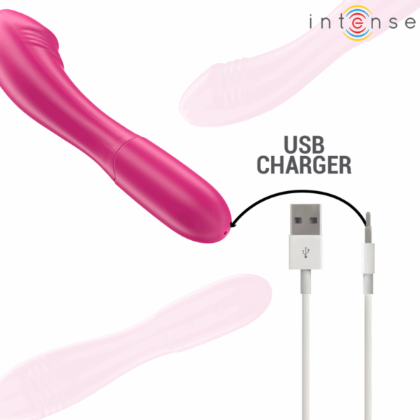 INTENSE - BELINDA VIBRATORE 19 CM FLESSIBILE 10 VIBRAZIONI ROSA - immagine 3