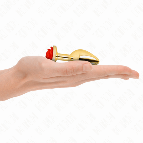 KINK - PLUG ANALE ORO ROSA ROSSO TAGLIA S - immagine 2