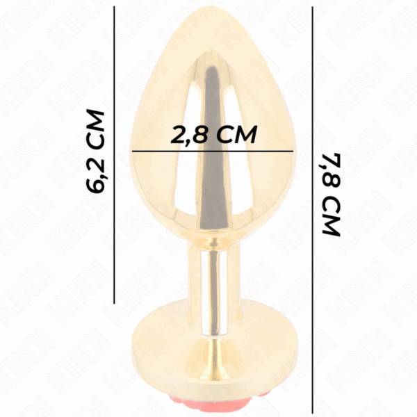 KINK - PLUG ANALE ORO ROSA ROSSO TAGLIA S - immagine 3