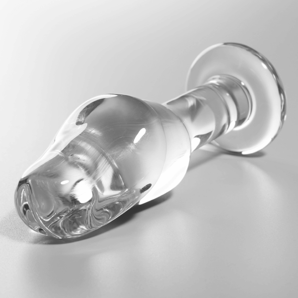 NEBULA SERIES BY IBIZA - MODELLO 6 PLUG ANALE VETRO BOROSILICATO TRASPARENTE 12.5 CM -O- 4 CM - immagine 2