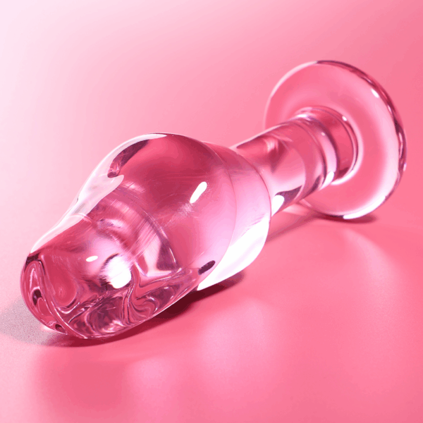 NEBULA SERIES BY IBIZA - MODELLO 6 PLUG ANALE VETRO BOROSILICATO ROSA 12.5 CM -O- 4 CM - immagine 2