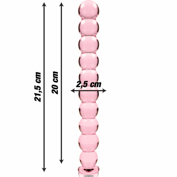 NEBULA SERIES BY IBIZA - MODELLO 22 DILDO IN VETRO BOROSILICATO ROSA 21.5 CM -O- 2.5 CM - immagine 3