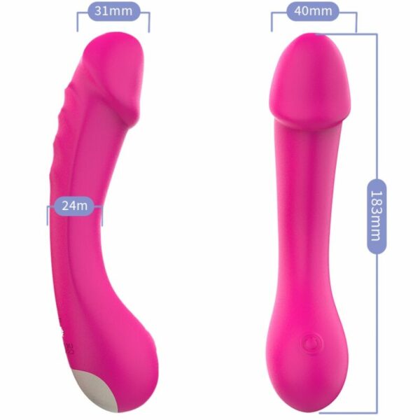 ARMONY - DILDO VIBRATORE G-SPOT IN SILICONE FUCSIA - immagine 2