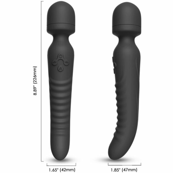 ARMONY - MASSAGGIATORE E VIBRATORE MISSION EFFETTO CALORE NERO - immagine 3