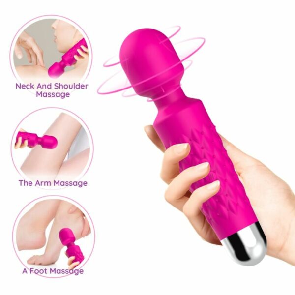 ARMONY - MASSAGGIATORE E VIBRATORE POSTINO TESTA SUPER FLESSIBILE FUCSIA - immagine 3