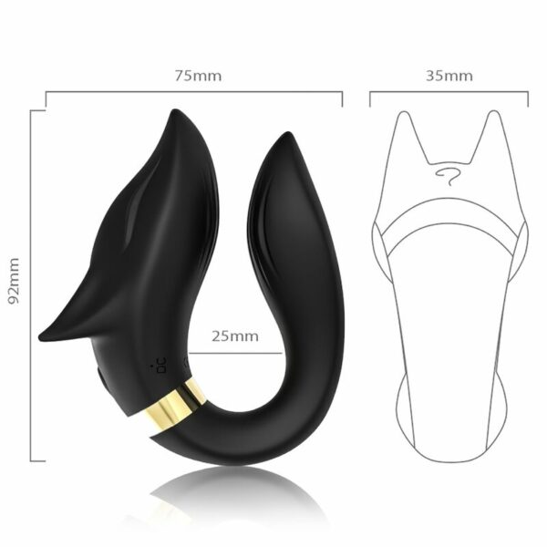ARMONY - VIBRATORE FOX PER COPPIA TELECOMANDO NERO - immagine 2