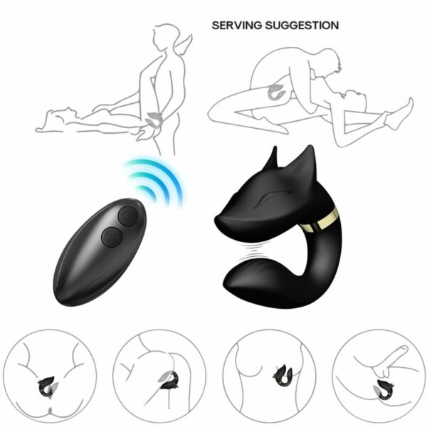 ARMONY - VIBRATORE FOX PER COPPIA TELECOMANDO NERO - immagine 4