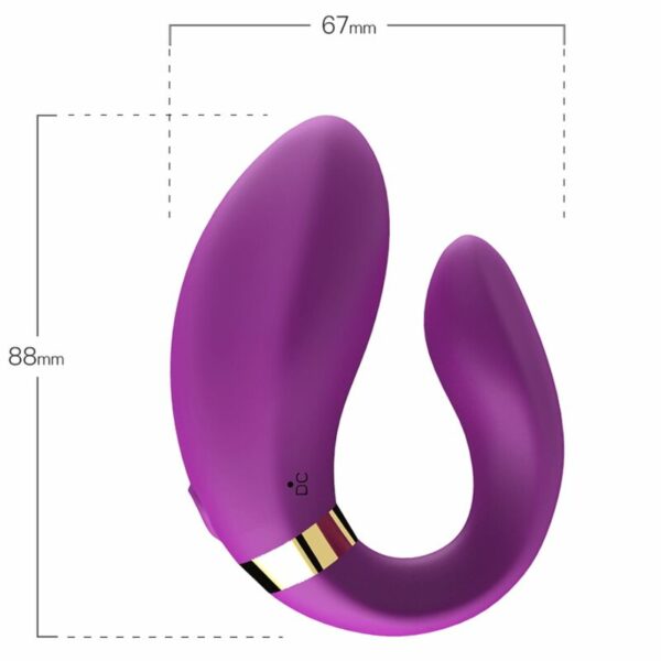 ARMONY - VIBRATORE A MEZZALUNA PER COPPIA TELECOMANDO VIOLA - immagine 3
