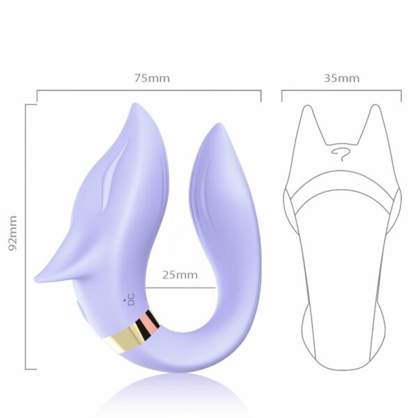 ARMONY - VIBRATORE FOX PER COPPIA TELECOMANDO VIOLA - immagine 2