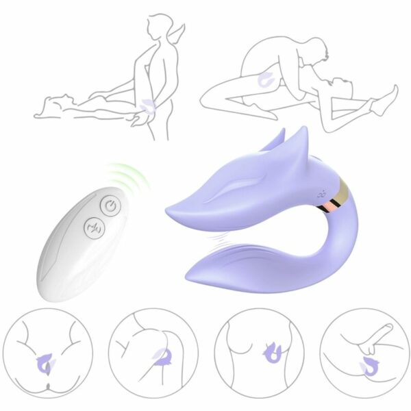 ARMONY - VIBRATORE FOX PER COPPIA TELECOMANDO VIOLA - immagine 4