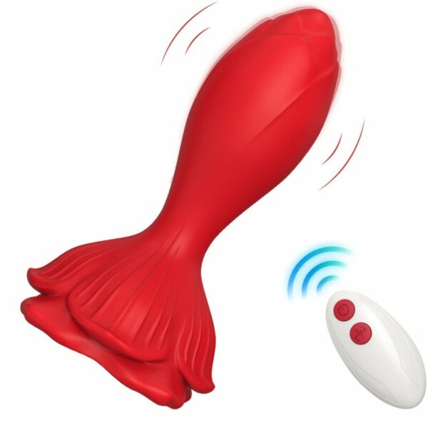 ARMONY - VIBRATORE ROSA E TELECOMANDO PICCOLO PLUG ANALE ROSSO - immagine 2