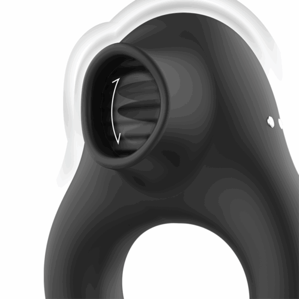 ARMONY - ANELLO VIBRATORE IN SILICONE 3 MOTORI RICARICABILE NERO - ORO - immagine 4