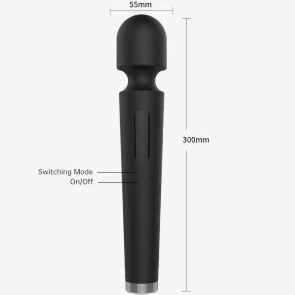 ARMONY - X POWER MASSAGGIATORE E VIBRATORE GRANDE 7 VIBRAZIONI NERO - immagine 3