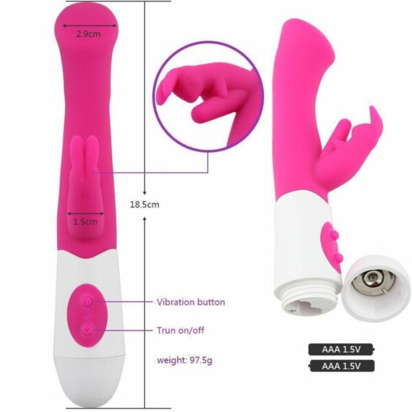 ARMONY - VIBRATORE E STIMOLATORE RABBIT G SPOT 10 VELOCITÀ ROSA - immagine 3