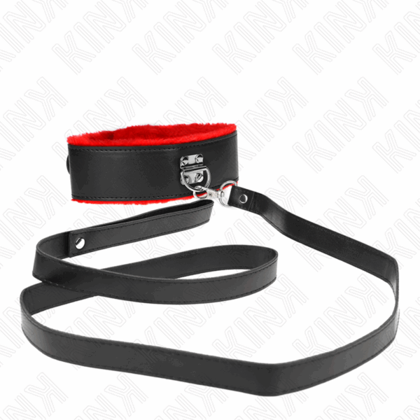 KINK - COLLANA CON CINTURA 116 CM CON CINTURINO IN PELLE ROSSO REGOLABILE 40-48 CM X 6 CM - immagine 2