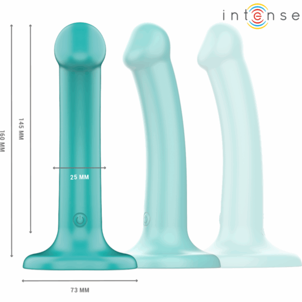 INTENSE - KATIE VIBRATORE CON VENTOSA 10 VIBRAZIONI TELECOMANDO BLU - immagine 2