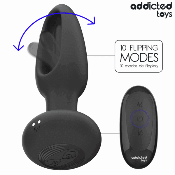 ADDICTED TOYS - PLUG ANALE CON LINGUA VIBRANTE E TELECOMANDO - immagine 2