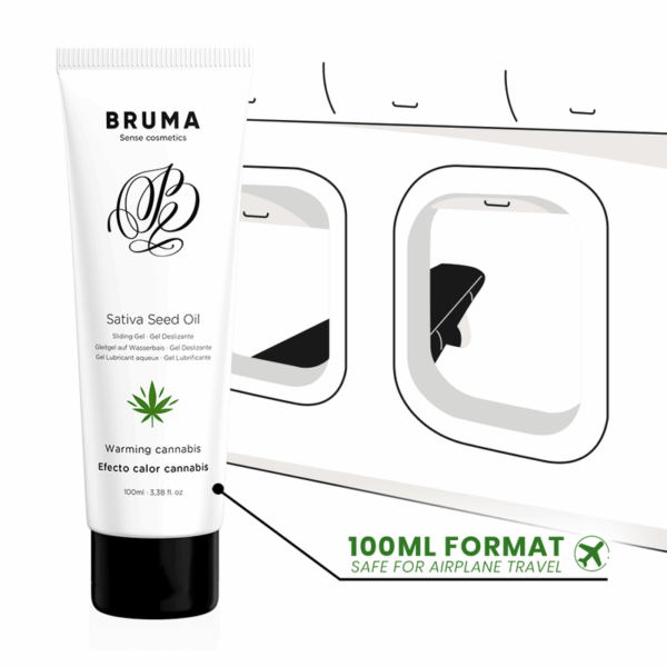 BRUMA - GEL SCORREVOLE ALL''OLIO DI SEMI DI SATIVA SCALDANTE GUSTO CANNABIS 100 ML - immagine 3