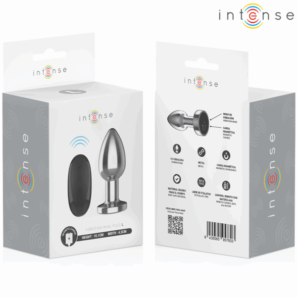 INTENSE - PLUG ANALE 10 VIBRAZIONI METALLO CON TELECOMANDO L - immagine 5