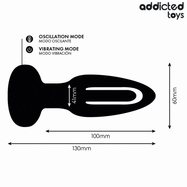 ADDICTED TOYS - PLUG ANALE CON LINGUA VIBRANTE E TELECOMANDO - immagine 6