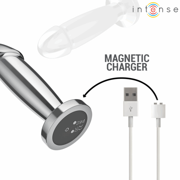 INTENSE - ANAL PLUG 10 VIBRAZIONI DILDO METALLO CON TELECOMANDO S - immagine 4