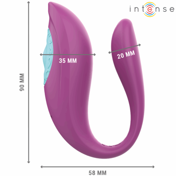 INTENSE - ANNIE VIBRATORE E STIMOLATORE A FORMA DI U TELECOMANDO VIOLA - immagine 2
