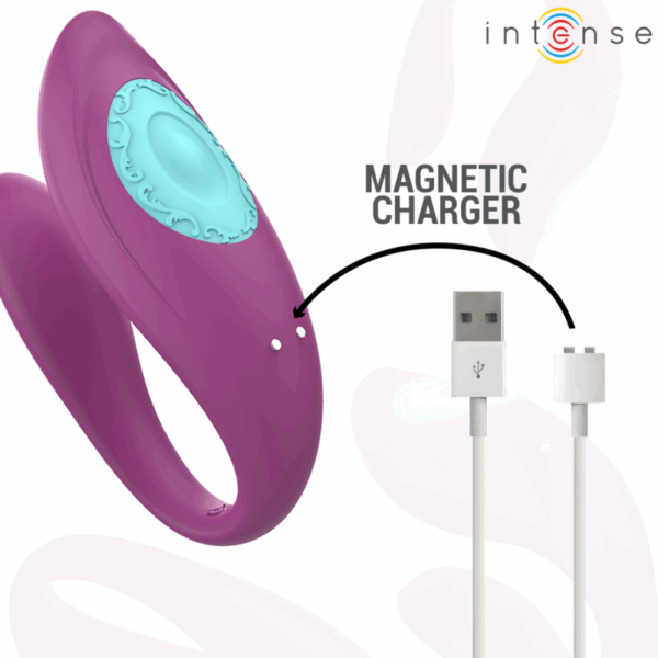 INTENSE - ANNIE VIBRATORE E STIMOLATORE A FORMA DI U TELECOMANDO VIOLA - immagine 3