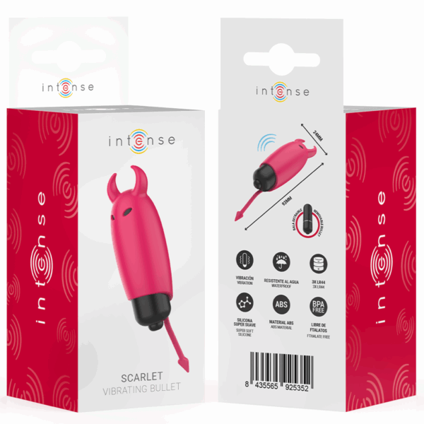 INTENSE - PROIETTILE VIBRANTE SCARLATTO RED DEMON 9,3 X 2,4 CM - immagine 4