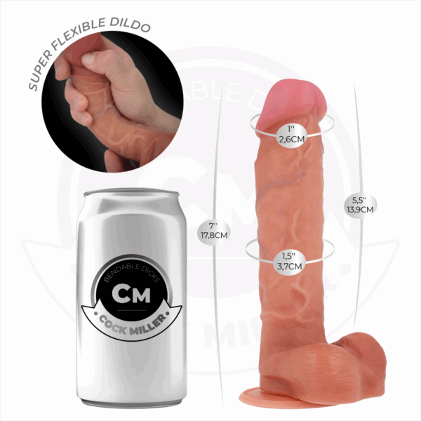 COCK MILLER - DILDO ARTICOLABILE IPERREALISTICO 17,8 CM - immagine 3