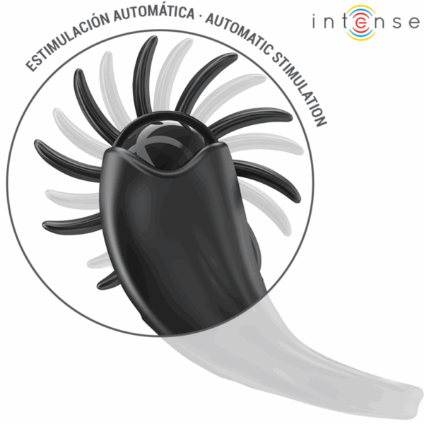 INTENSE - MABEL ANELLO VIBRANTE 10 VIBRAZIONI CON STIMOLATORE CLITORIDEO NERO - immagine 3