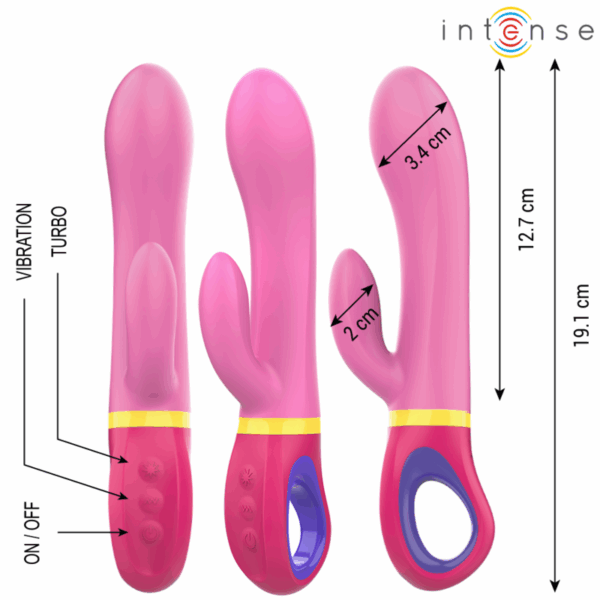 INTENSO - VIBRATORE CONIGLIO ROSA DAPHNE - immagine 2