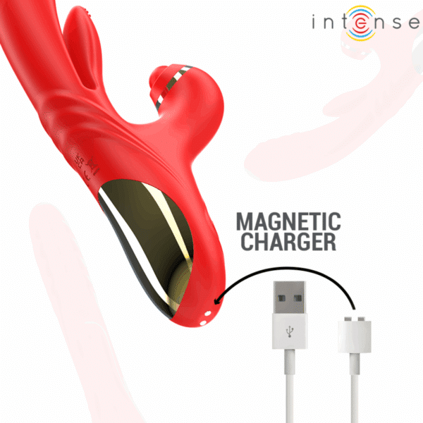 INTENSE - VIBRATORE MULTIFUNZIONE ROSALIA 3 IN 1 ROSSO - immagine 4
