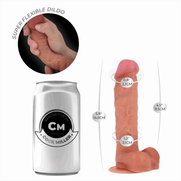 COCK MILLER - DILDO ARTICOLABILE IPERREALISTICO 14,8 CM - immagine 2