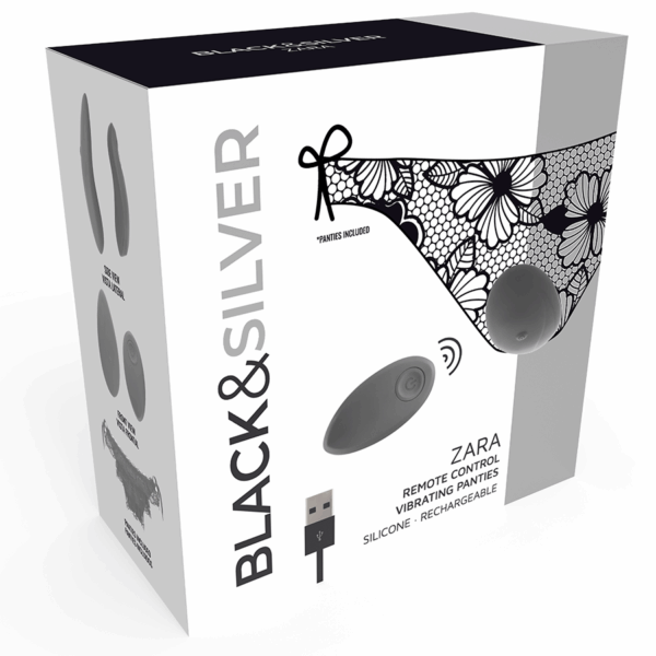 BLACK&SILVER - STIMOLATORE TELECOMANDO ZARA CON SLIP IN OMAGGIO - immagine 3