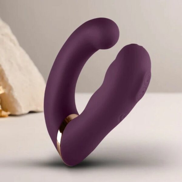 ROCKS-OFF - GEMINI DOPPIO VIBRATORE STIMOLATORE DEL CLITORIDE PUNTO G VIOLA - immagine 2