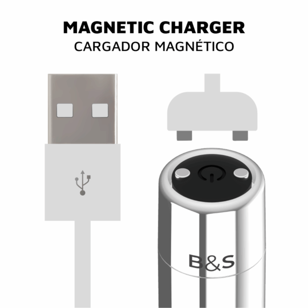 BLACK&SILVER - KAILAN 2 PROIETTILE MAGNETICO VIBRANTE ARGENTO - immagine 2